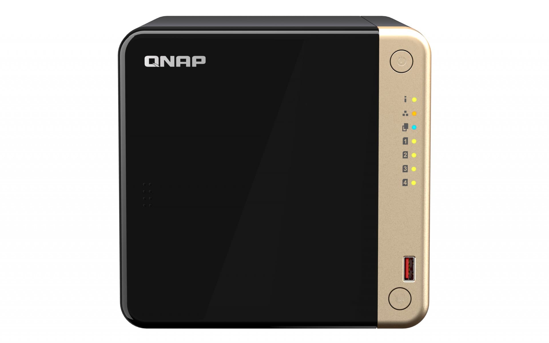 QNAP TS-464-8G NAS Tower, 4 disk bays, Intel Celeron N5105/N5095 4-core/4-thread processor